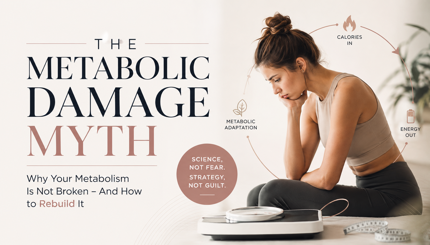 Person reviewing calorie and metabolism tracking data to understand metabolic damage